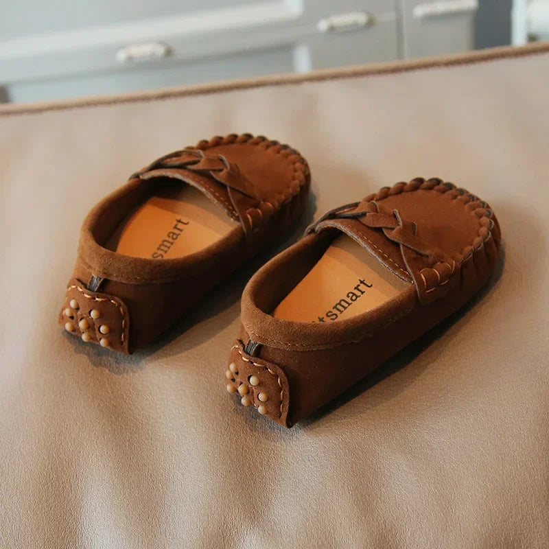 Kids Flats Loafers 2024 Spring New Casual Children Moccasin Shoes Korean Version Baby Girls and Boys Soft Fashion Slip-on