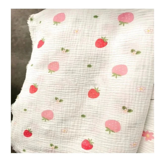 Wholesale Custom Printed Organic 100% Cotton Double Gauze Muslin Fabric for Baby