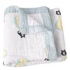 Custom 100% Organic Cotton Muslin Infant Bath Towel Cute Cartoon Pattern Babi Blankets 6-Layer Newborn Blanket for Travel Hotel