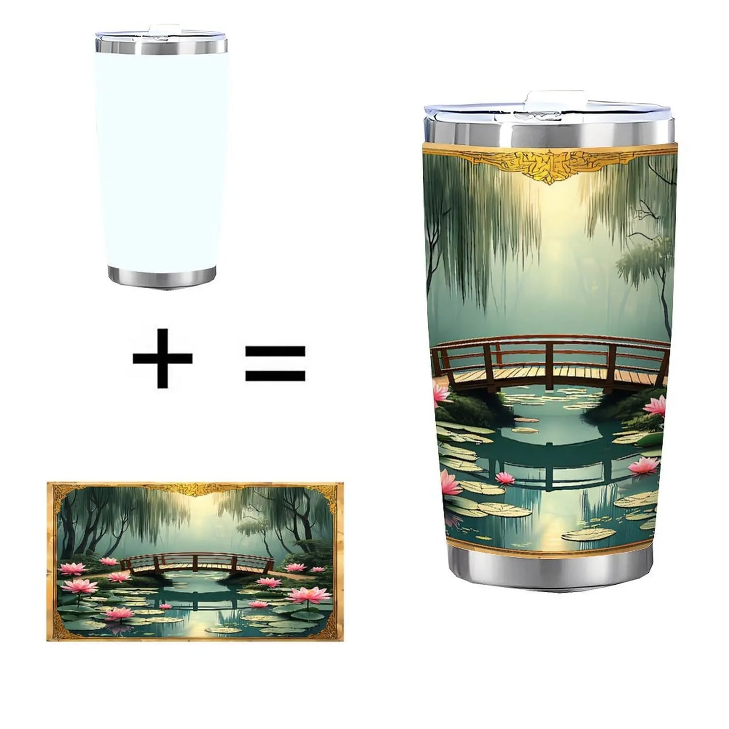 Health Food Store Staple 20oz Organic Double Silver Side Tumbler