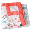 Custom 100% Organic Cotton Muslin Infant Bath Towel Cute Cartoon Pattern Babi Blankets 6-Layer Newborn Blanket for Travel Hotel