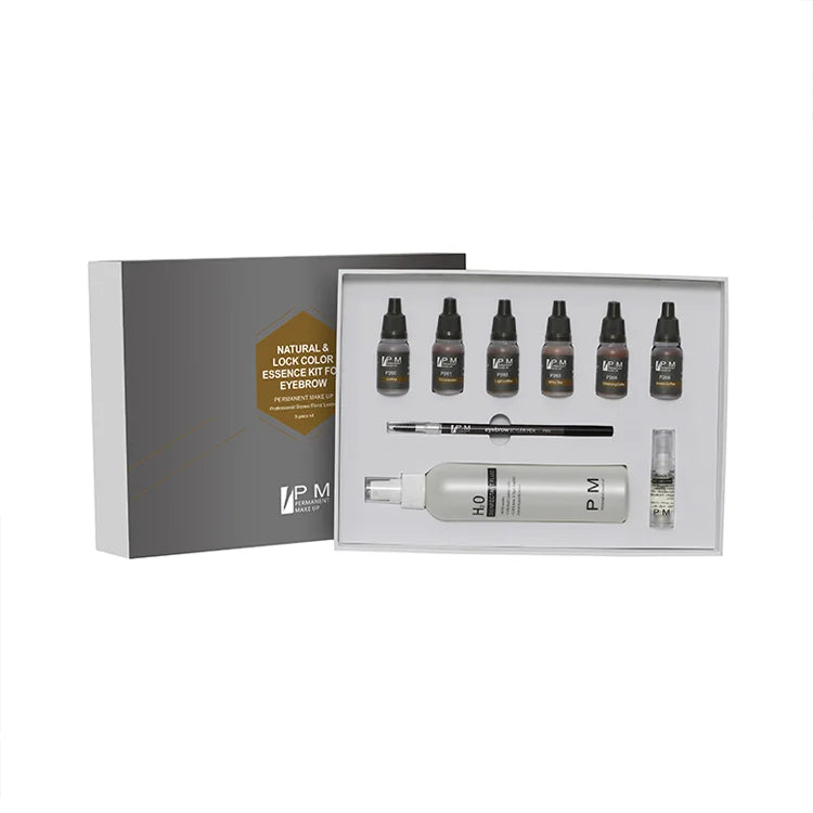 Professional Organic Microblading Kit with PMU Pigments & 10ml Tattoo Ink 6 Colors Safety & Long Lasting for Permanent Eyebrows
