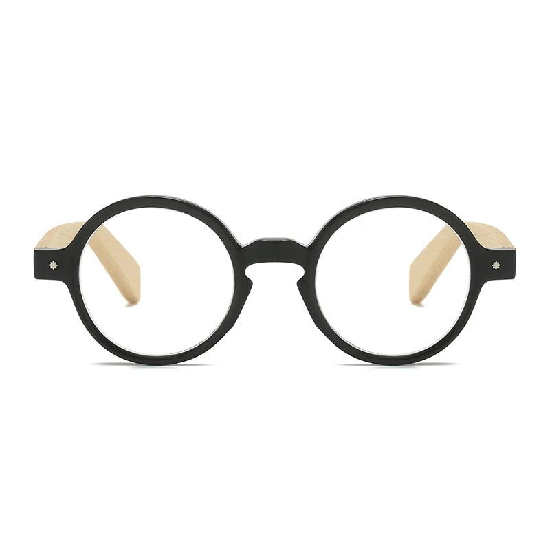 HS3340 PC Frame Corrective Eyeglasses for Women Blue Bamboo Temples Flexible Reading Glasses Presbyopia Supplier Wholesale