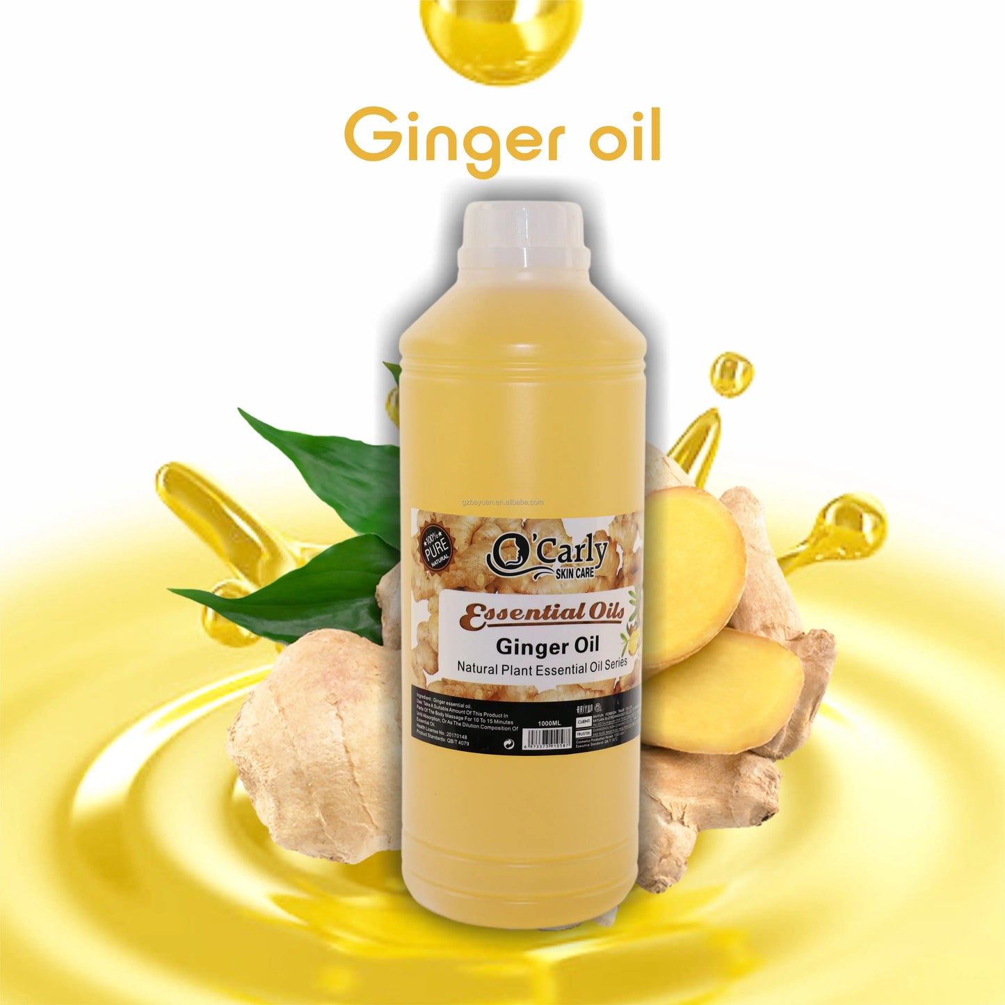 Private Label Super Whitening Dark Spot Remove Anti-Aging Face & Body Shimmer Serum Oil Ginger Hyaluronic Acid Organic