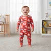 Growprint Cross-border European American-style Bamboo Fiber Male Infant Toddler Long Sleeve Thin Jumpsuit Romper Safety All Soft