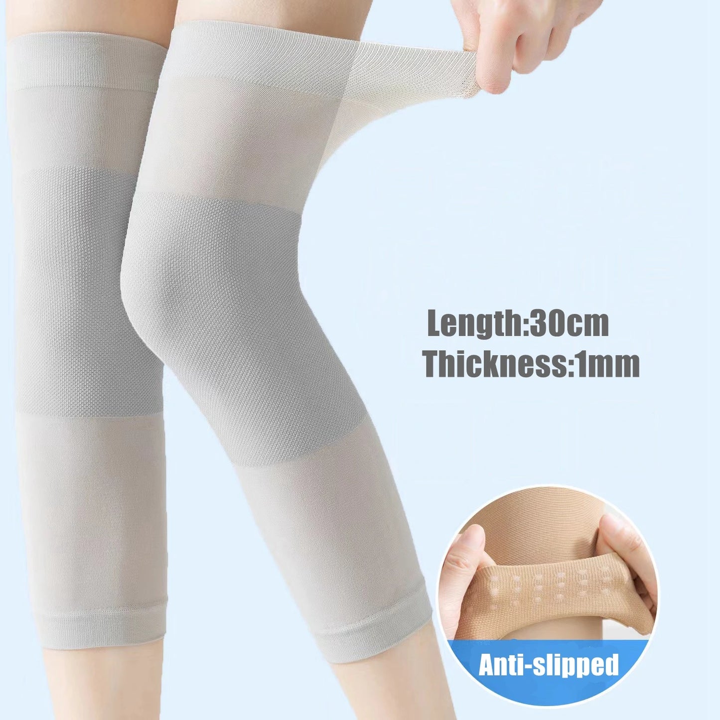 Wholesale  Bamboo Fiber Knee Sleeves Breathable Anti Bacterial Summer Microfiber Thin Knee Pads Women