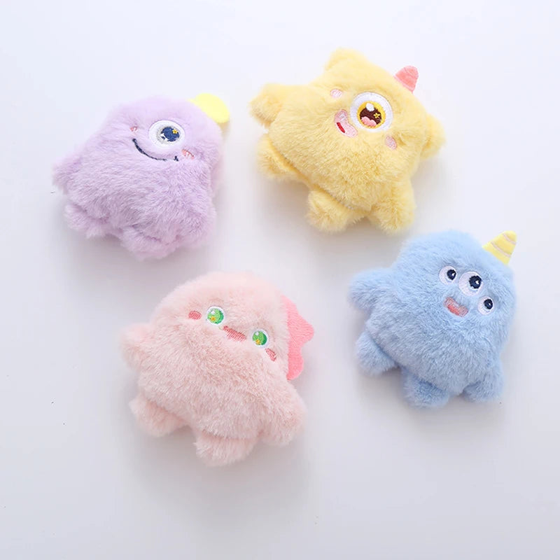 Cute Cartoon Plush Monster Cat Toy Catnip Crinkle Sound Soft Fuzzy Kittens Interactive Play Squeaker Natural Catnip