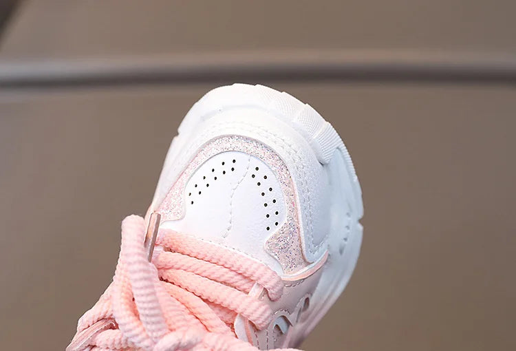 Children's Winter Sports Shoes New Fashionable Little Girl Leather Casual Sneaker for Kids Baby Girls