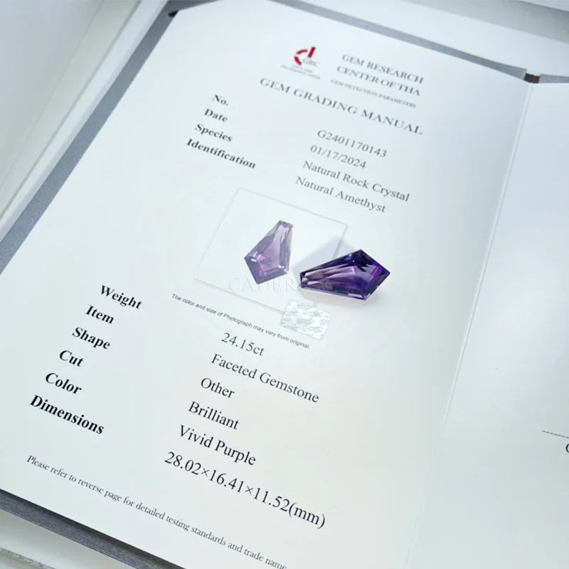 Wholesale Natural Amethyst Cushion Oval Pear Heart Brilliant Cut Vivid Purple Loose Gemstone With GRC Certificate Ready to Ship