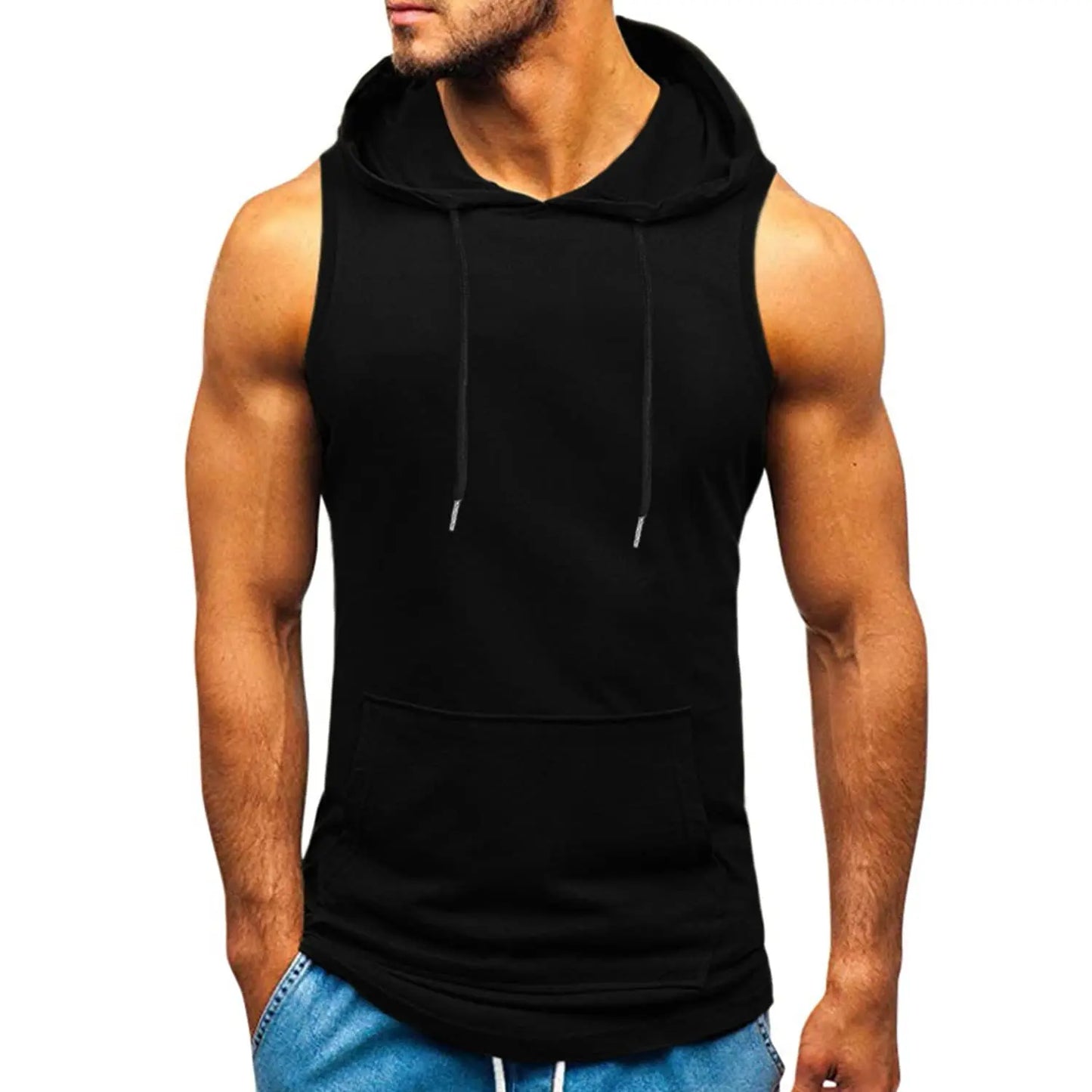 Wholesale Bamboo Breathable Casual Gym  Men's Workout Clothing Sleeveless Shirt  Fitness Sportswear Men Vests Muscle Tank Top