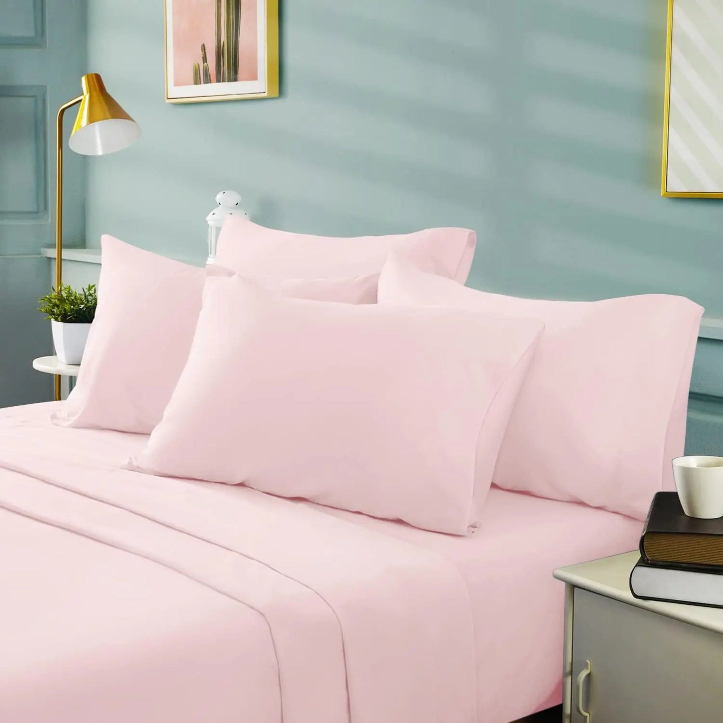 Wholesale Organic Bamboo Cotton Bed sheet Bedding Set and Bed Sheets Set Bamboo Fiber custom logo  and plain Bedsheet