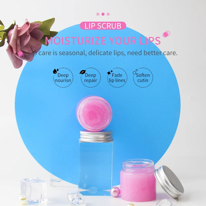 Lipscrub Wholesale Custom Logo Private Label Lightening Natural Moisturizing Exfoliator Organic Vegan Pink Lip Scrub for Lips