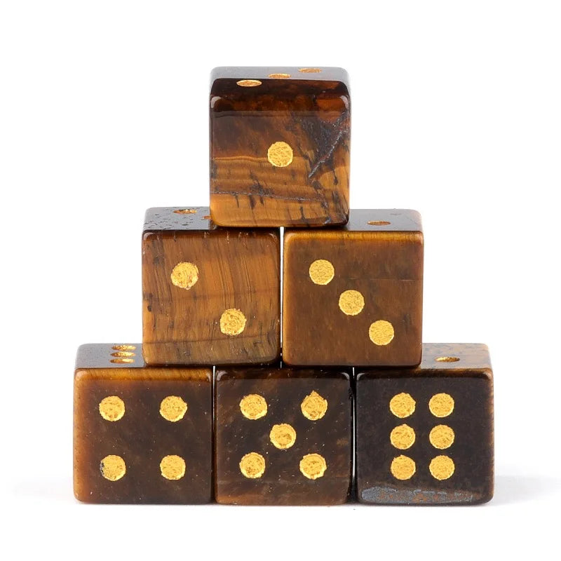 Customized Natural Mix Gemstone Crystal Cube Dice 16mm Eco-Friendly Handmade Carved Palm Healing Divination Stone Custom Logo