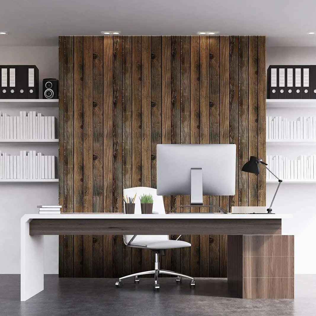 Wood Contact Paper Self-Adhesive Wood Wallpaper Peel and Stick Wood Wallpaper Vinyl Waterproof Removable Rustic Wood Wallpaper