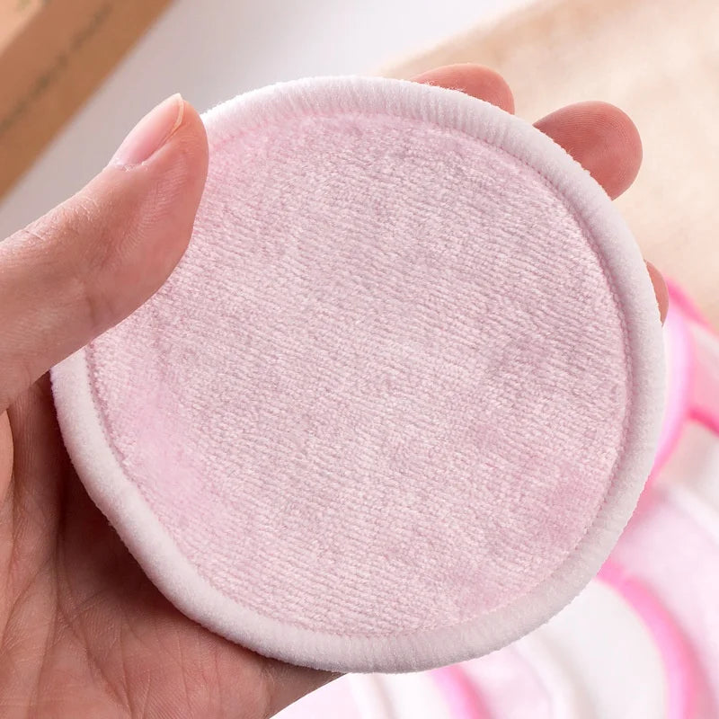 CUSTOM LOGO Box Package 100% Organic Bamboo Cotton Pads Eco-Friendly Reusable Makeup Remover Cotton Pad