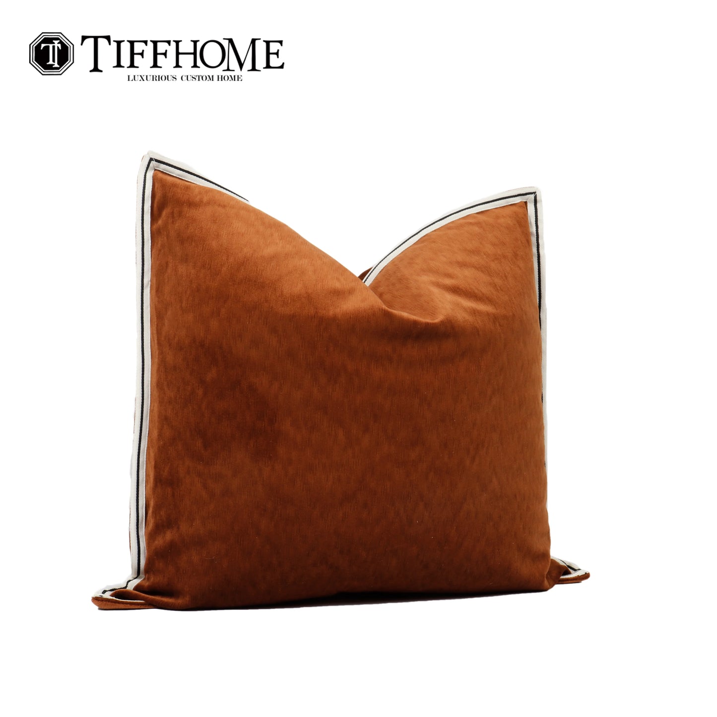 TIFFHOME Orange Splicing Custom Pillow Cover Chic Designer Decorative Home Textiles Organic Home Decor Cushion Covers
