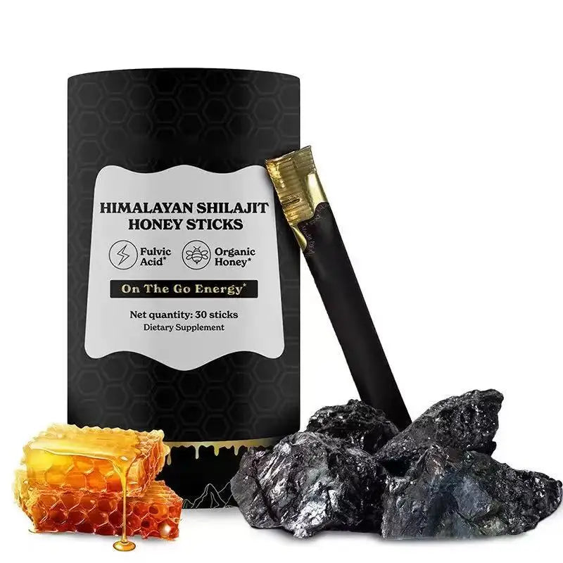 Pure Fulvic Acid Gold Himalayan Shilajit Sticks with Organic Honey  Himalayan Shilajit Honey Sticks Honey Sticks Shilajit