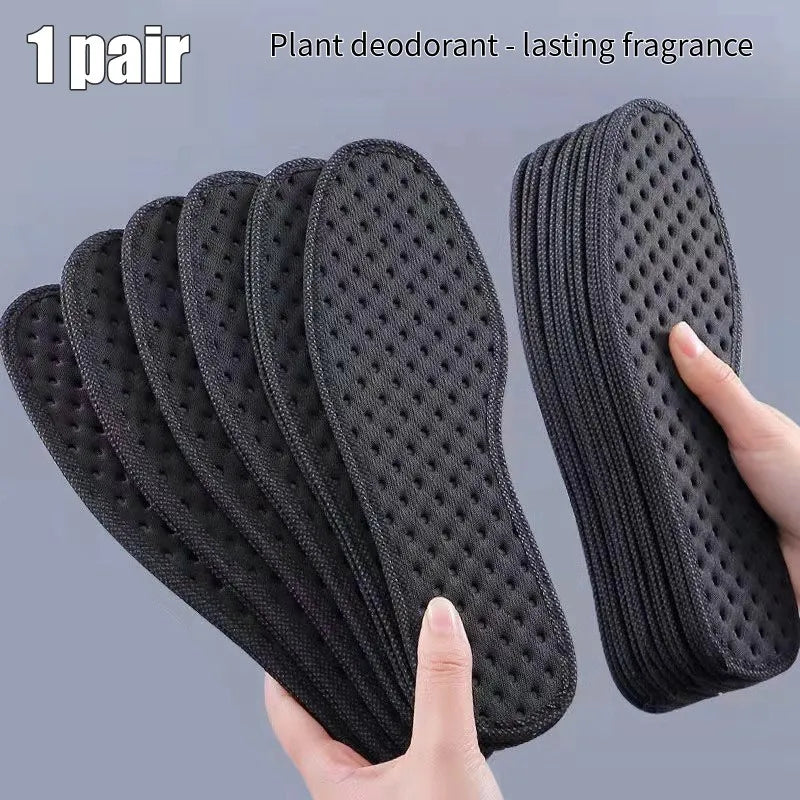 Bamboo Charcoal Insoles for Shoes Plant Deodorant Running Sports Insole Feet Thickened Shock Absorbing Shoe Insole