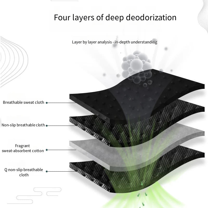 Bamboo Charcoal Insoles for Shoes Plant Deodorant Running Sports Insole Feet Thickened Shock Absorbing Shoe Insole