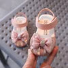 2025 Summer Bow Rhinestone Princess Sandals for Baby Girls Soft Lightweight Toddler Shoes Breathability