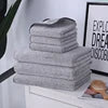 American Styles 2pcs Eco-Friendly Woven Bath Towel Set Organic Cotton Coral Fleece Quick-Dry Stylish Bath Accessory