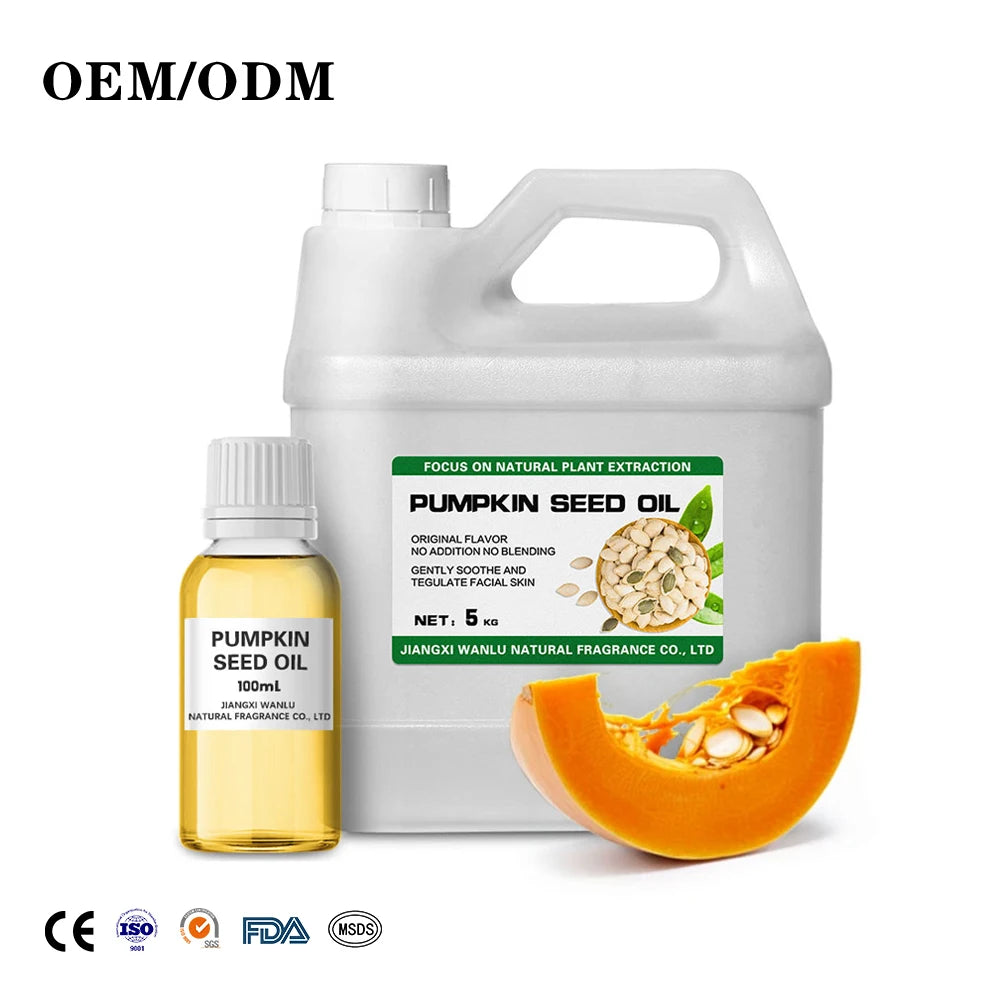 Wholesale 100% Pure Cold Pressed Moisturizer Smooth Skin Organic Pumpkin Seed Oil Boost Hair Growth for Eyelashes,Eyebrows Hair