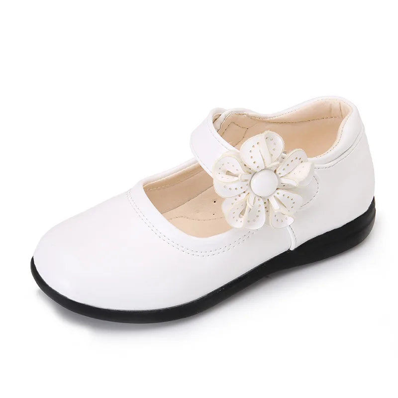 2024 Spring Autumn Girls' Leather Dress Shoes New Baby Princess Table Performance Shoes Style Children's Leather Shoes