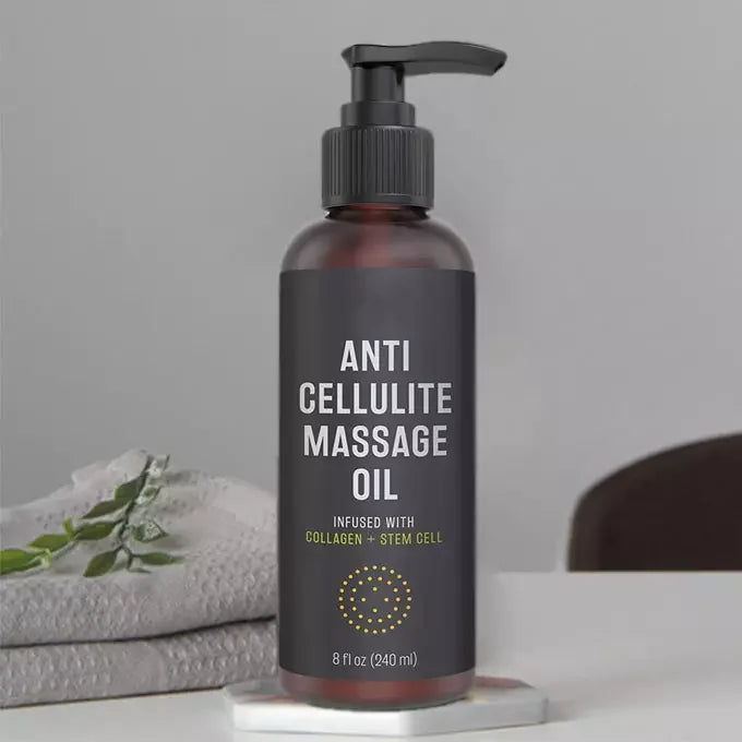 HANLINGER Private Label Organic Anti Cellulite Massage Oil with Tea Tree Lavender Orange & Ginger-240ml Nourishing Body Oil