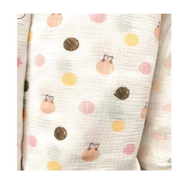 Wholesale Custom Printed Organic 100% Cotton Double Gauze Muslin Fabric for Baby