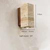 Wholesale Outdoor Waterproof Natural Travertine up and Down Wall Light Wabi Sabi Indoor Cylindrical Yellow Travertine Wall Lamp