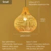 Modern Handmade Bamboo Rattan Hanging Lamp for Restaurant Kitchen Teahouse Farmhouse Home Decor Chandeliers & Pendant Lights