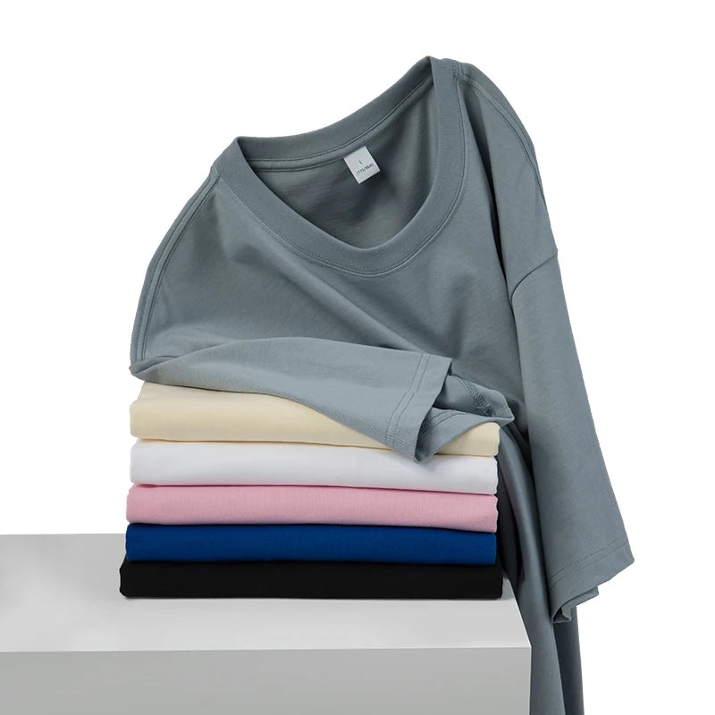Custom Tshirt 100% Premium Pure Cotton Drop Shoulder Oversized T Shirt Organic Cotton Men Breathable T Shirts