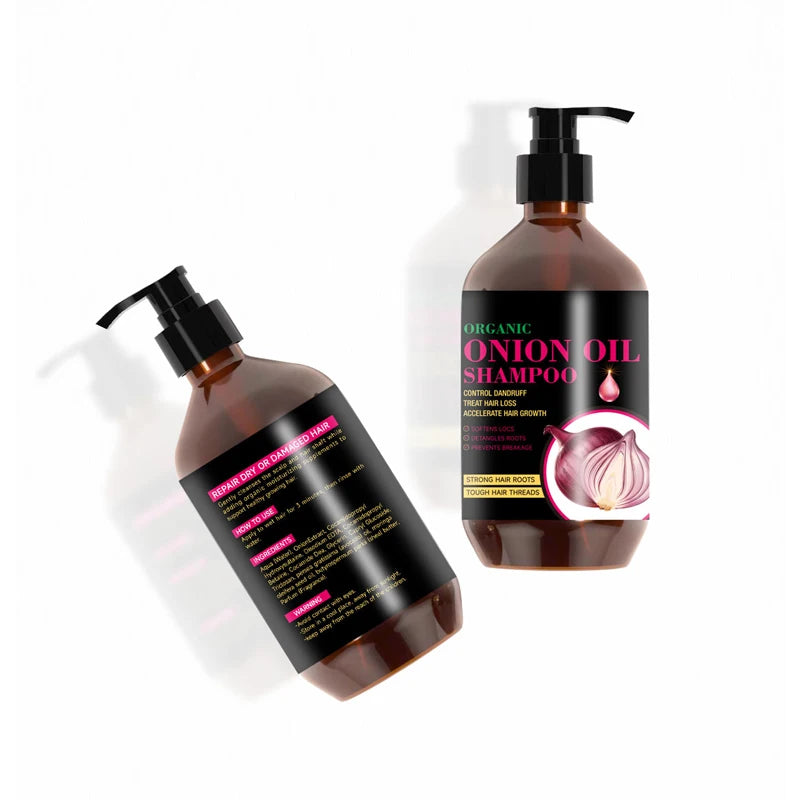 OEM/ODM Private Label Organic Components Hair Loss Nourishing Repair Hair Growth Onion Shampoo and Conditioner Set