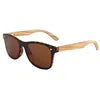 Wholesale new bamboo wood glasses men's women's sun protection integrated mirror polarized rice nail wooden Sunglasses 2024