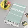Wholesale 100% Cotton Microfiber Soft Antimicrobial Beach Towel Natural Organic Sand Free Quick Dry Knit Adult Turkish Style