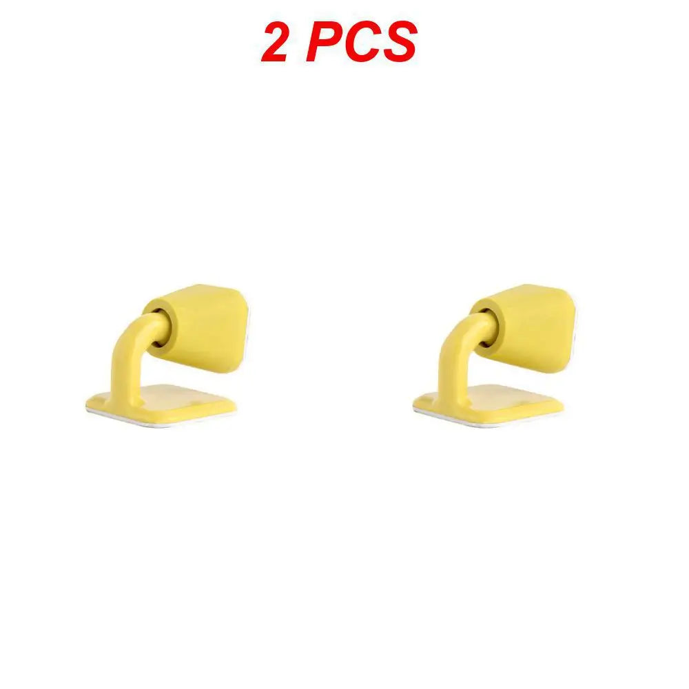 Mute Silicone Door Stopper Self Adhesive Door Stops Door Wall Buffer Protector Safety Tool Bumper Door Pads Door Rear Retainer