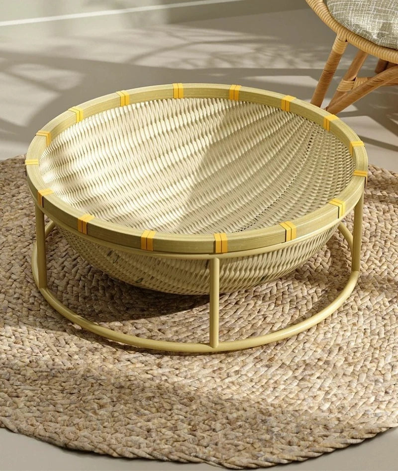 Bamboo Woven Cat Bed Moisture-proof Washable and Breathable Cats Beds and Furniture Wear Resistant Pet Products Cat Accessories