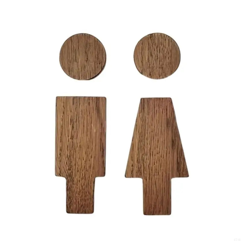 Wood Toilet Sign Men and Women Bathroom Signs Set Restroom Signage Bathroom Door Signs Washroom Signboard for Home