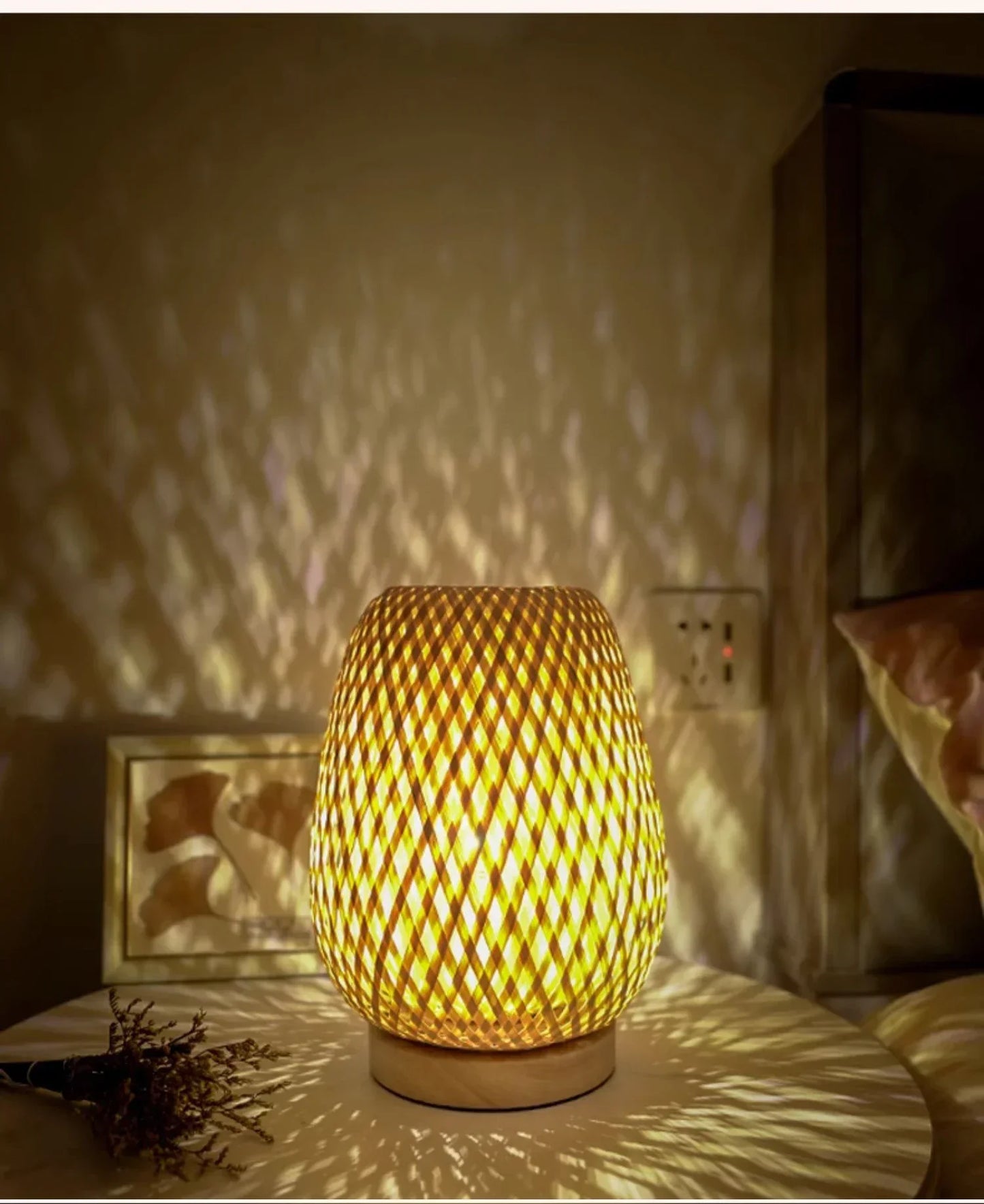 Bamboo Woven lamp Simple Bedroom Study Table Lamp Bedside Table Lamp Bamboo art Warm Decoration Desktop Decoration Table Lamp
