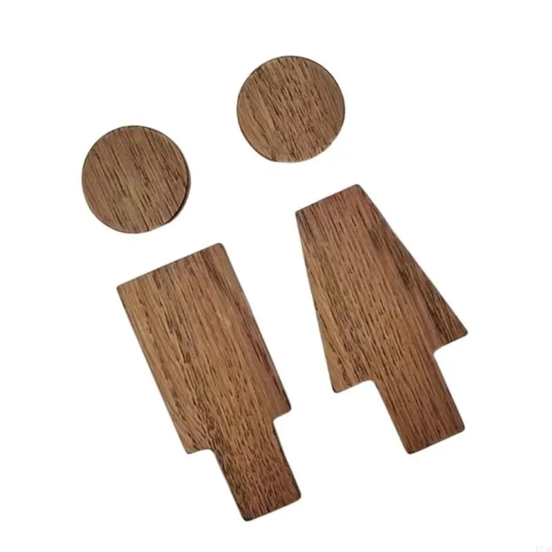Wood Toilet Sign Men and Women Bathroom Signs Set Restroom Signage Bathroom Door Signs Washroom Signboard for Home