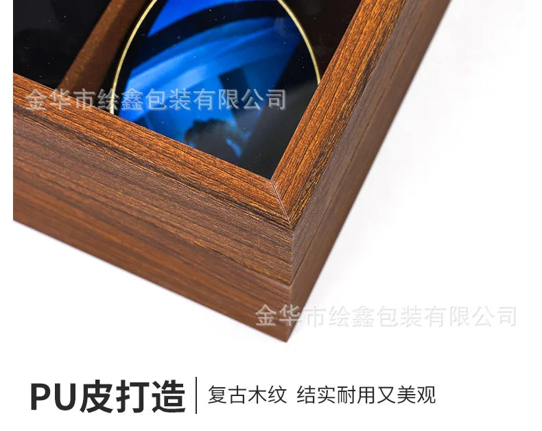 wooden watch storage and display box made of black walnut wood, multi-functional case for collecting watches, jewelry