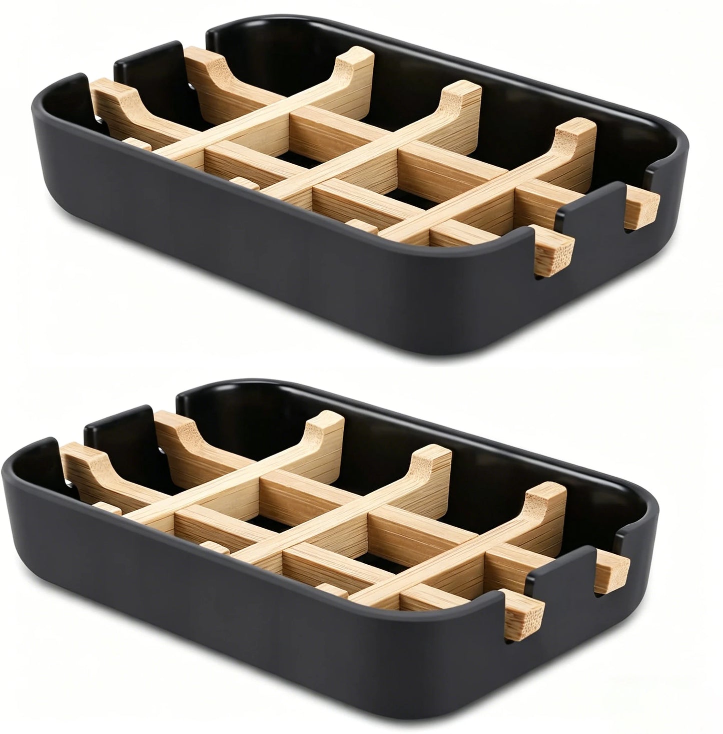 Bamboo Drainage Soap Dish, Eco-Friendly Soap Holder Saver, Durable Portable Soap Box, Bathroom Accessory Home Organizer