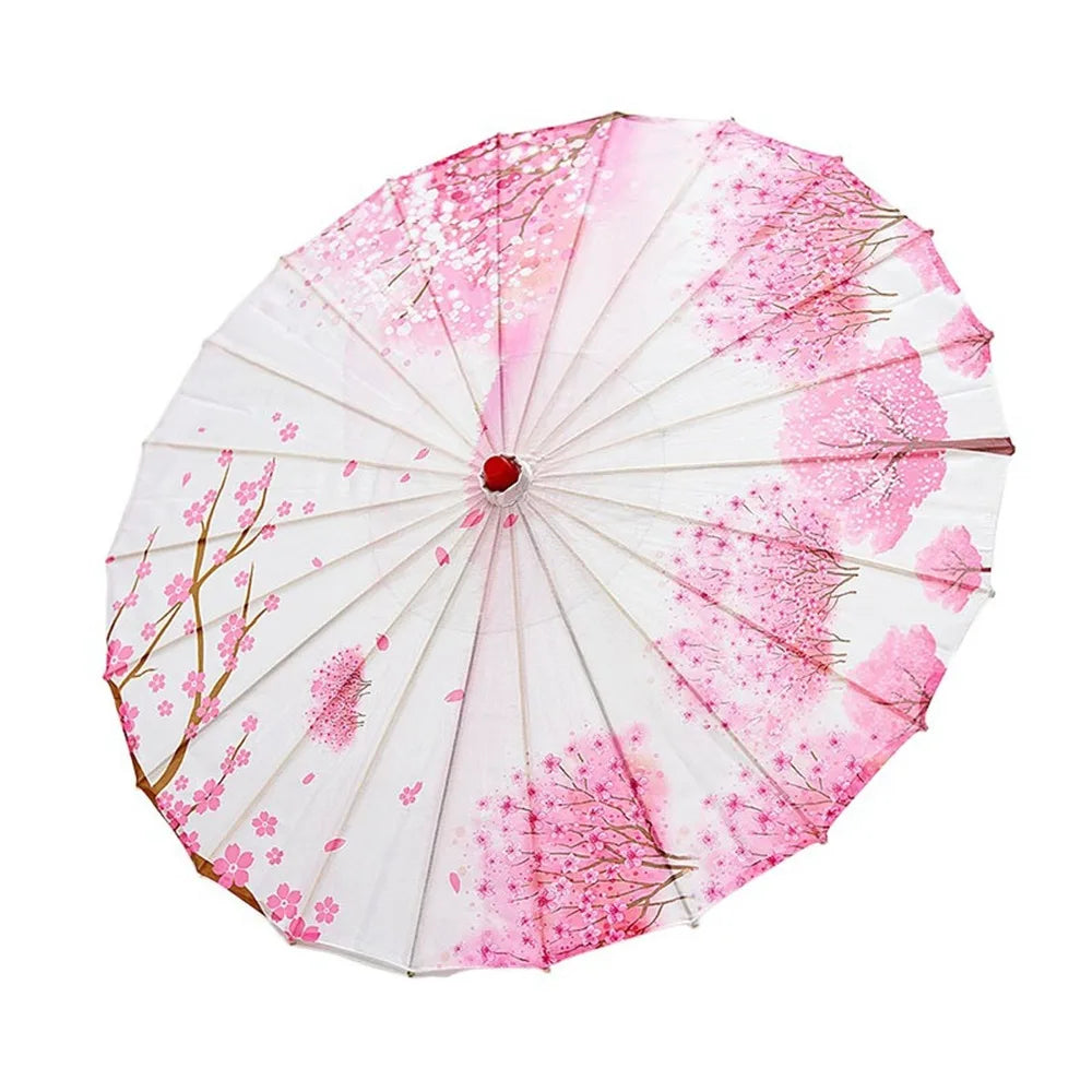 Bamboo Oil Paper Umbrella Chinese Style Handmade Hanfu Umbrella Rainproof Classical Ancient Dance Umbrella Photograph Prop