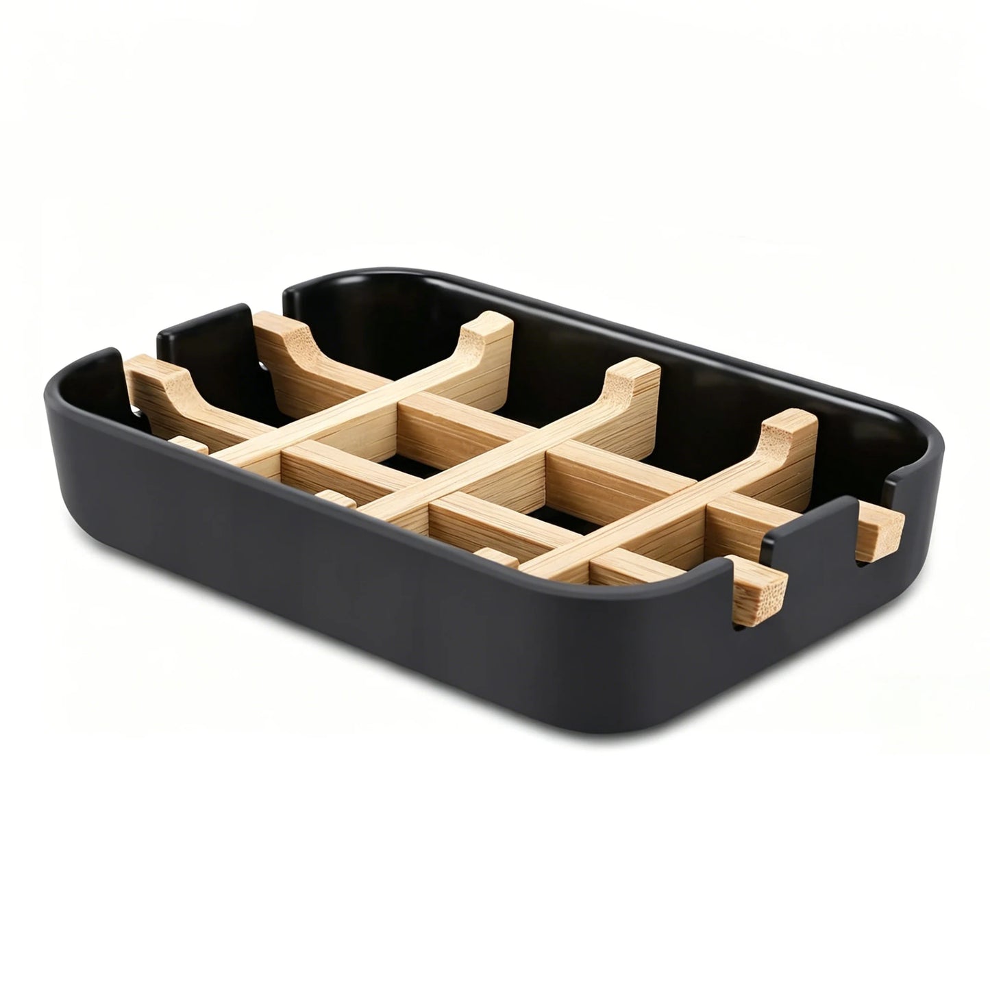 Bamboo Drainage Soap Dish, Eco-Friendly Soap Holder Saver, Durable Portable Soap Box, Bathroom Accessory Home Organizer