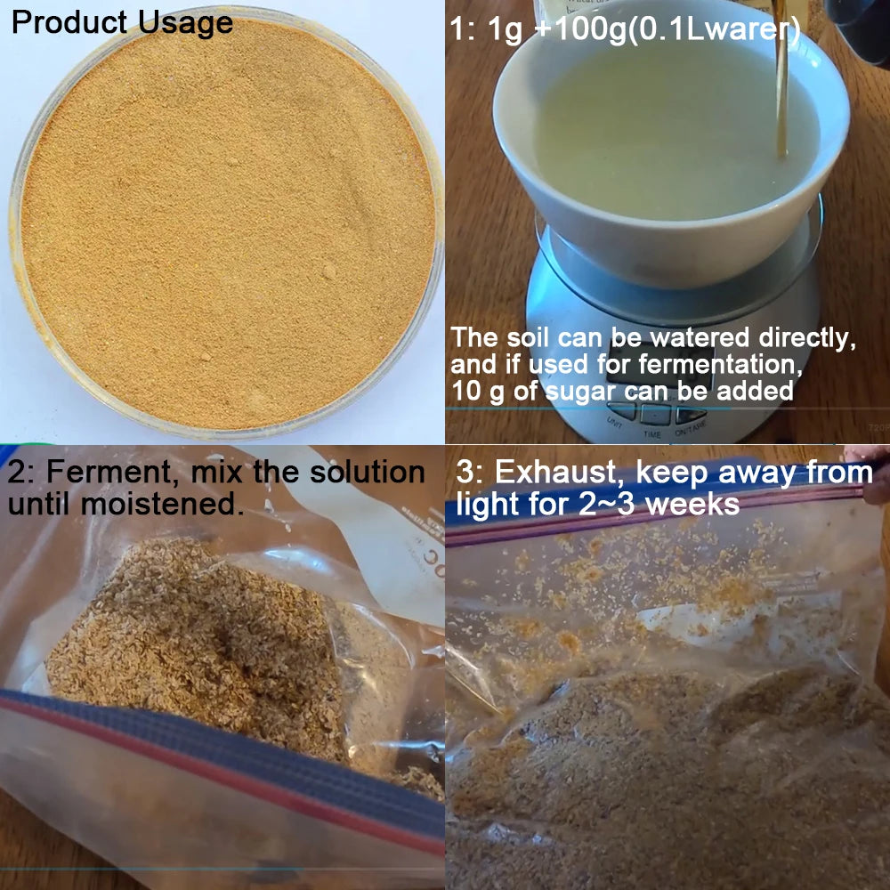 50g EM Effective Microorganisms Organic Fertilizer Compost Fermentation Bran Kitchen Waste Provides Organic Matter To The Soil