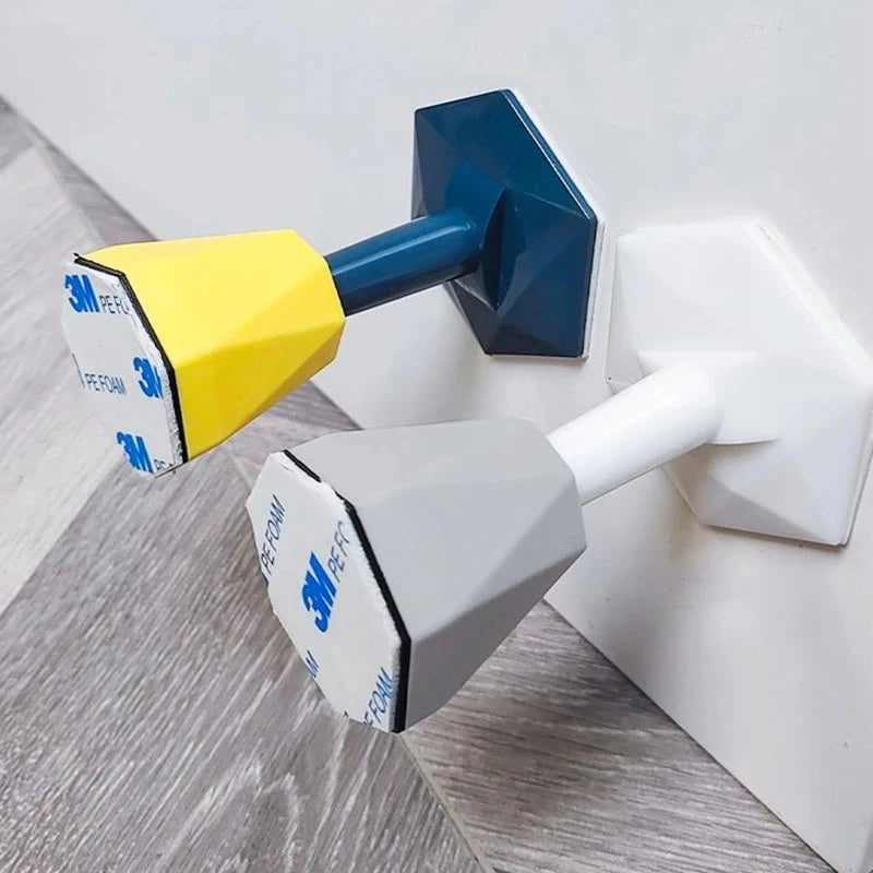 Mute Silicone Door Stopper Self Adhesive Door Stops Door Wall Buffer Protector Safety Tool Bumper Door Pads Door Rear Retainer