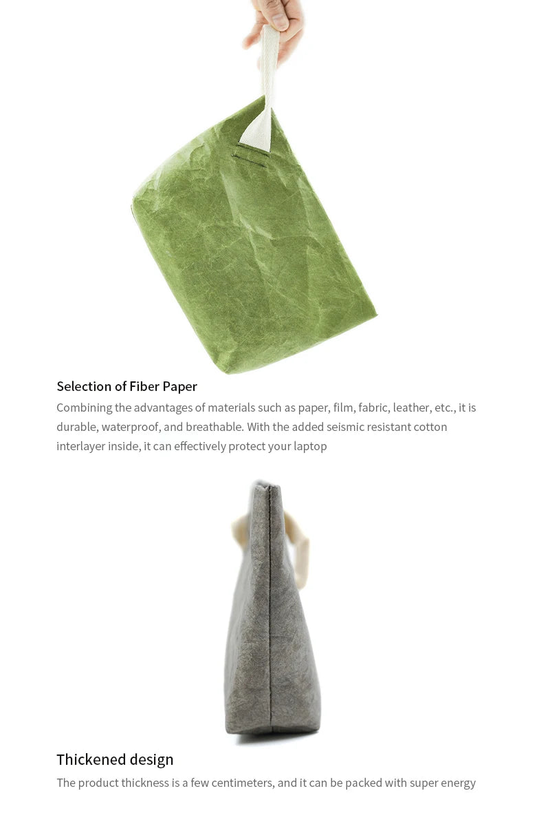 Eco - conscious & Fashion Cosmetic Bag Lightweight Durable Retro Paper Makeup Bag A Good Travel Companion