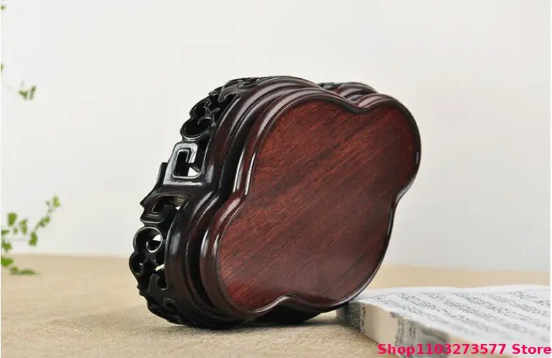 Natural Solid Wood Display Stand for Incense Burner Sculpture Figurine Handicraft Home Decor Display Base Vase Holder