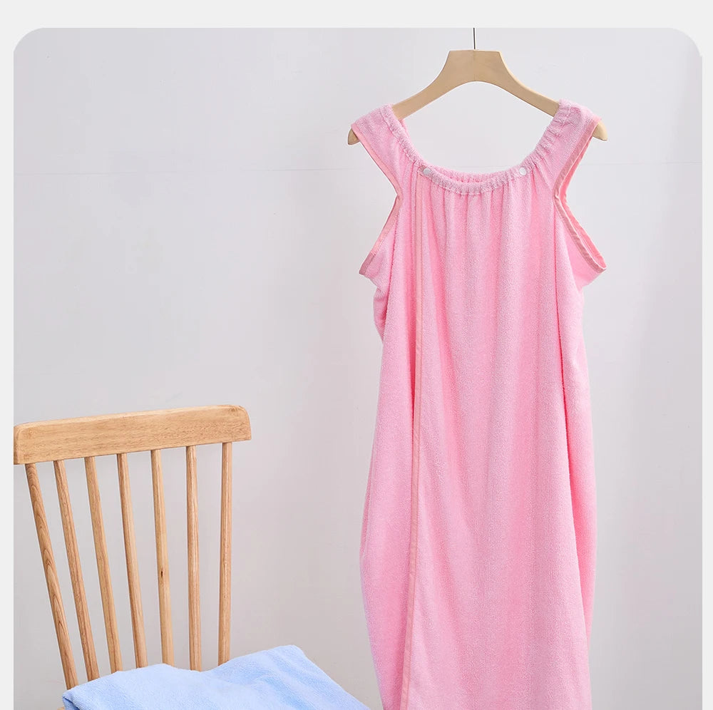 Bamboo Fiber Bath Towel Household Women Wearable Wrap Adults Absorb Water Dry Hair Skirt Long Style Bathroom Washable Bathrobe