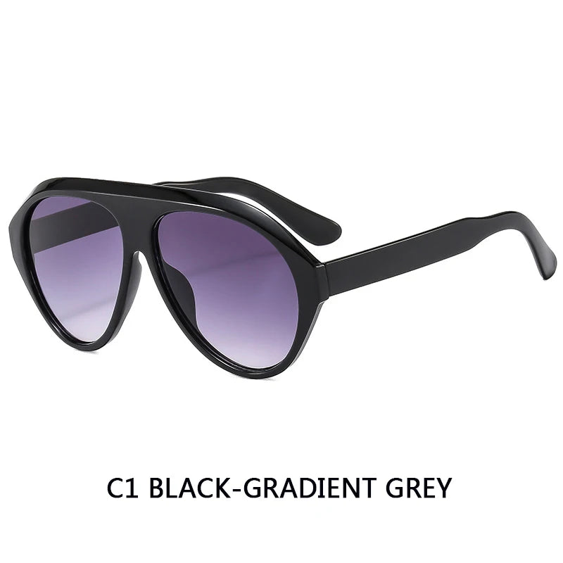 Large Frame Pilot Sunglasses Unisex Oversize Fashion Brown Sunglasses Brand Design Winter Eyewear